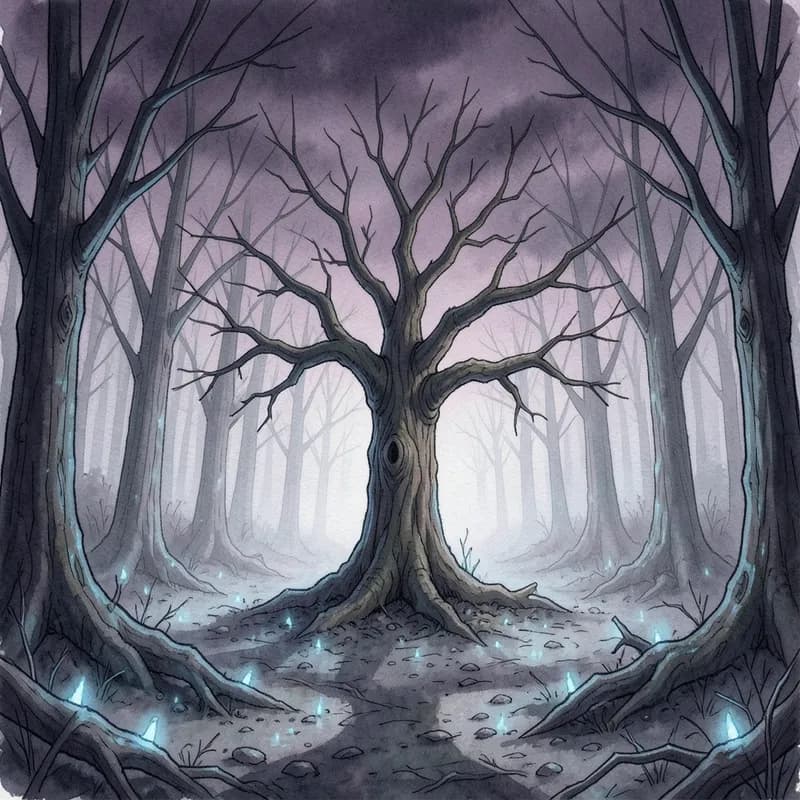 Deal with the Devil Fairy Tale interactive story — atmospheric illustration