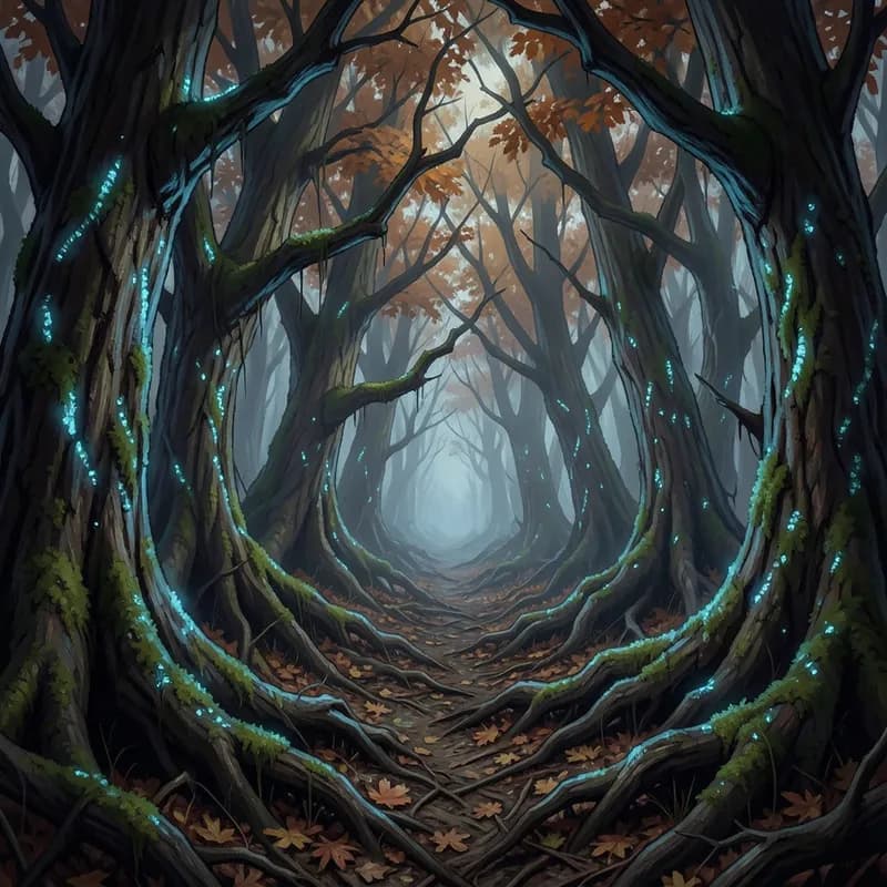 Enchanted Forest Fantasy interactive story — atmospheric illustration