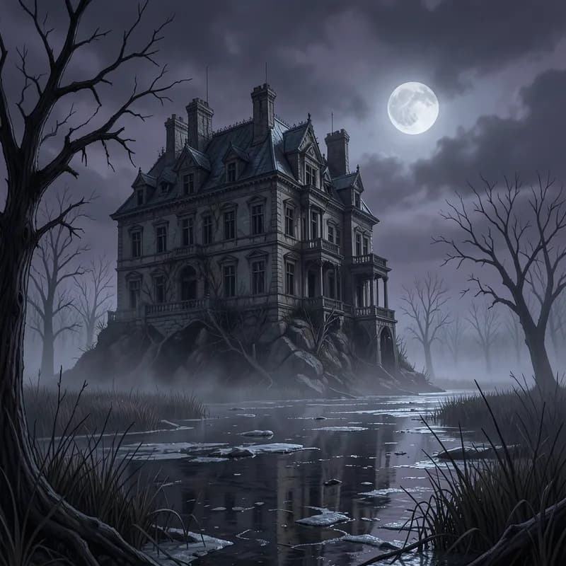 The Cursed Heir Gothic interactive story — atmospheric illustration