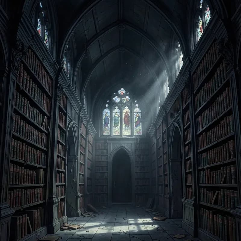 Gothic University Gothic interactive story — atmospheric illustration