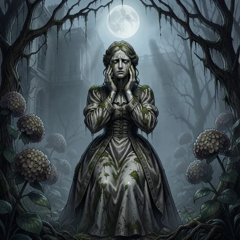 Living Statue Gothic interactive story — atmospheric illustration