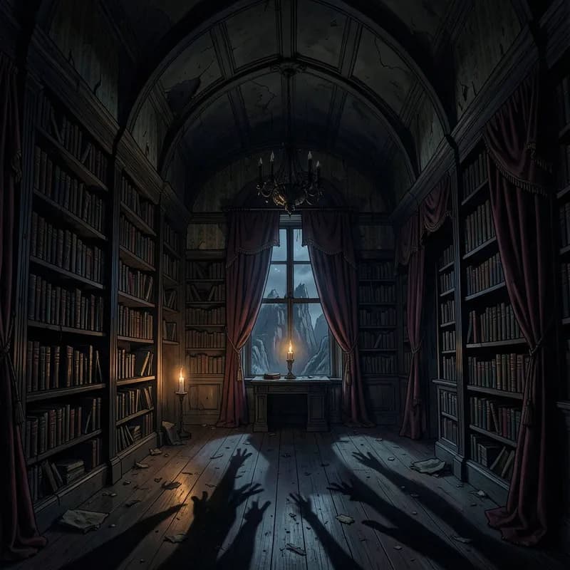 Secret Passage Gothic interactive story — atmospheric illustration