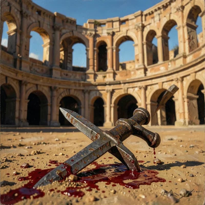 Gladiator Arena Historical Fiction interactive story — atmospheric illustration