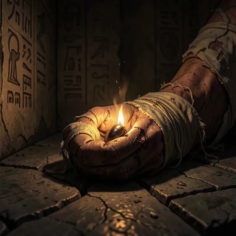 The Mummy Horror / Thriller interactive story — atmospheric illustration