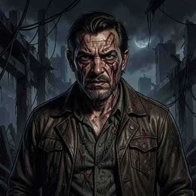 Hideo — Horror / Thriller character portrait
