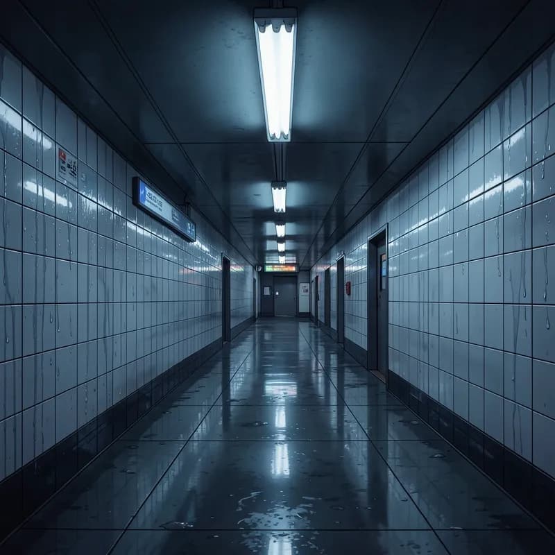 Subway Platform K-Drama interactive story — atmospheric illustration