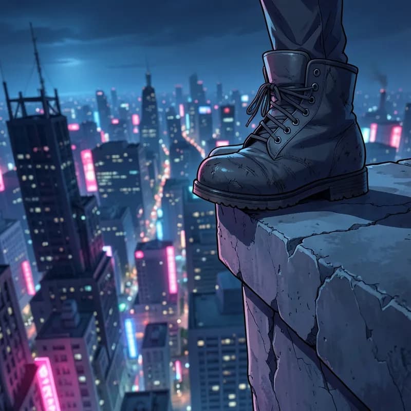 Rooftop Sparring Martial Arts interactive story — atmospheric illustration
