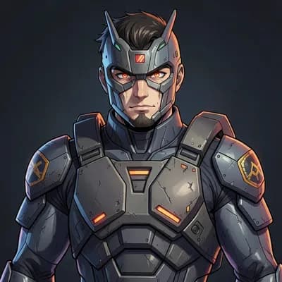 Hideo Tanaka — Mecha character portrait