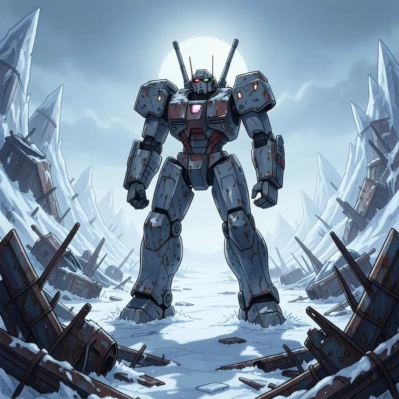 The Defector Pilot Mecha interactive story — atmospheric illustration
