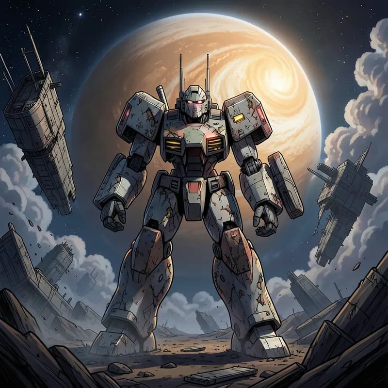 The Rival Ace Mecha interactive story — atmospheric illustration