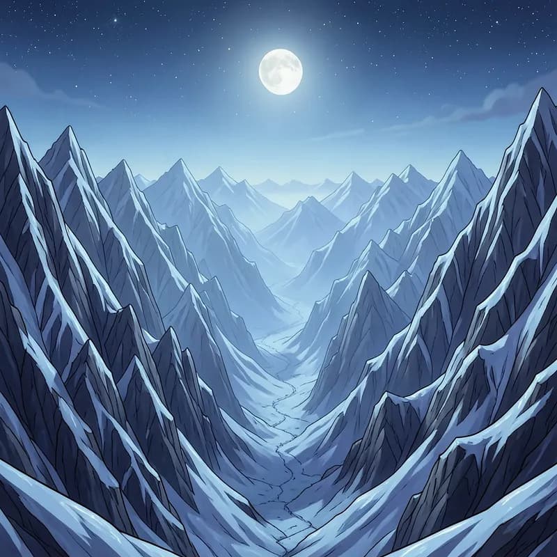Mountain Beast Monster Hunting interactive story — atmospheric illustration