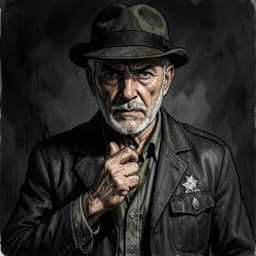Hideo Sato — Mystery / Detective character portrait