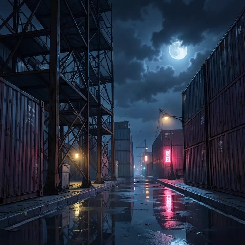 Midnight Chase Noir interactive story — atmospheric illustration