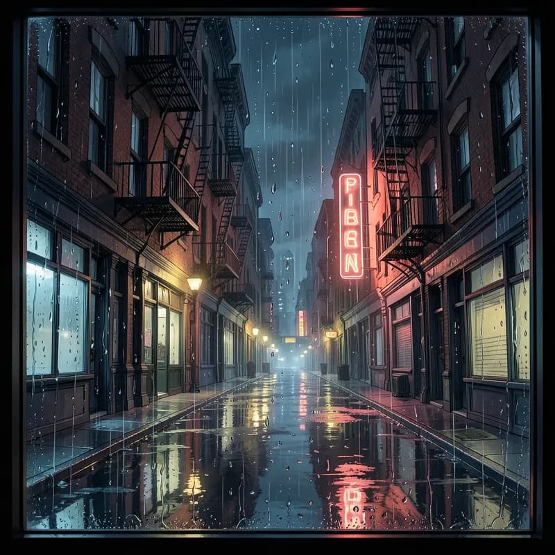 Nick Carter Noir interactive story — atmospheric illustration