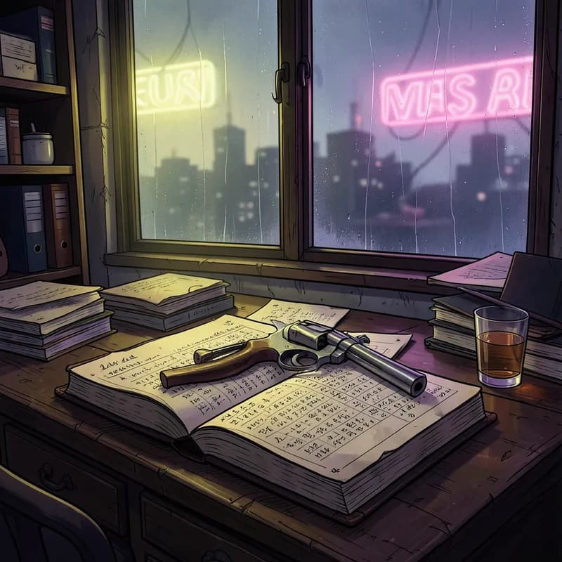 The Fall Guy Noir interactive story — atmospheric illustration