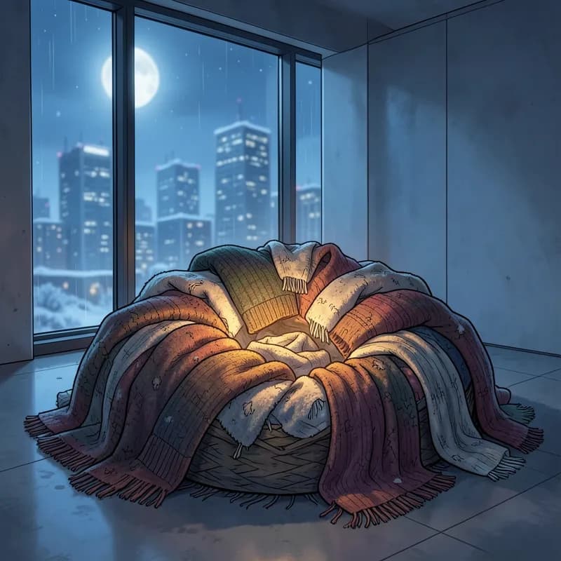 Nesting Instinct Omegaverse interactive story — atmospheric illustration