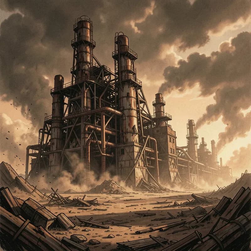 The Raider Boss Post-Apocalyptic interactive story — atmospheric illustration