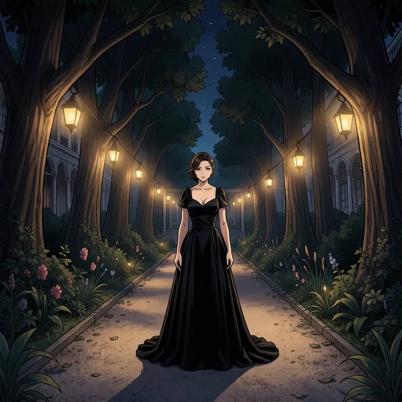 The Widow Regency Romance interactive story — atmospheric illustration