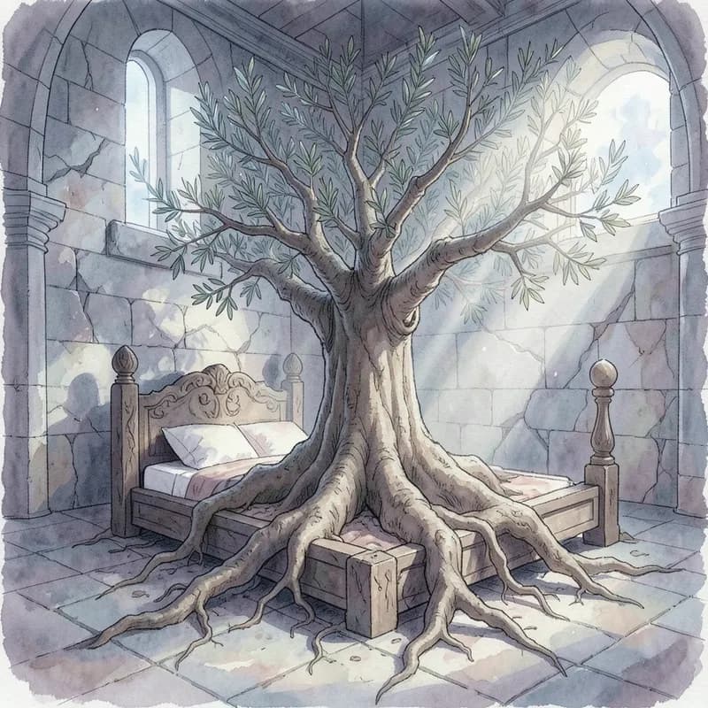 Odysseus & Penelope Romance interactive story — atmospheric illustration