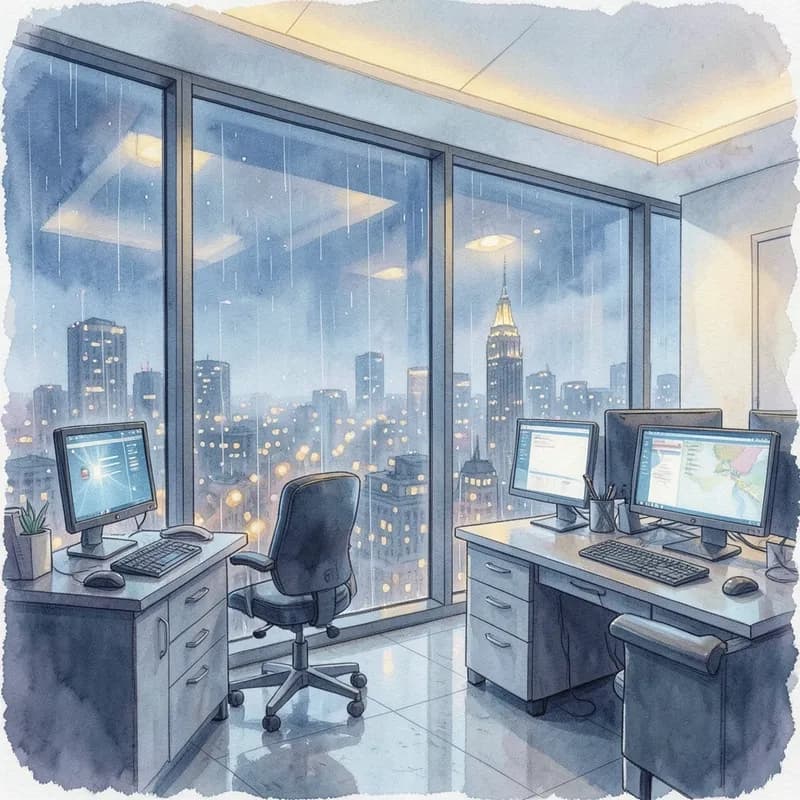 The Boss Romance interactive story — atmospheric illustration