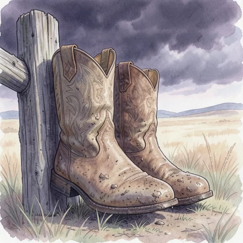The Cowboy Romance interactive story — atmospheric illustration