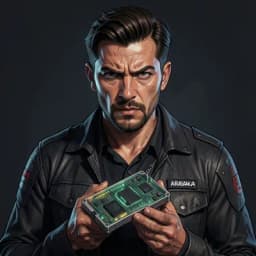 Kaito — Sci-Fi character portrait