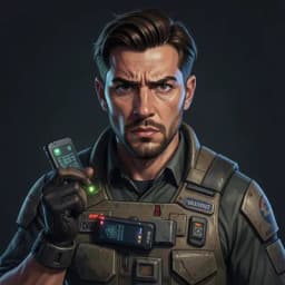 Kaito — Sci-Fi character portrait