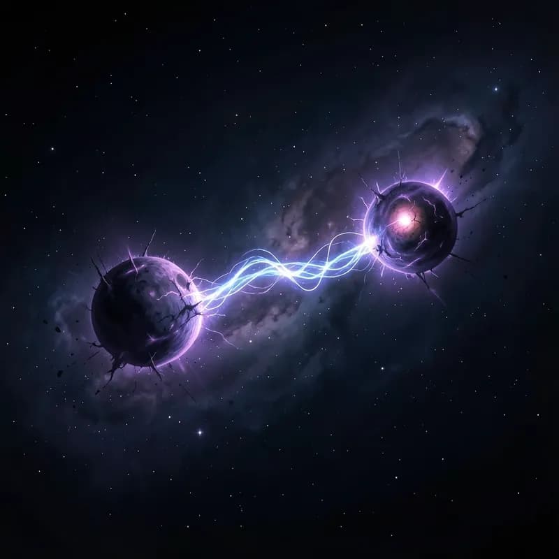 Quantum Entanglement Sci-Fi interactive story — atmospheric illustration