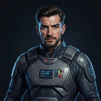 Koji Tanaka — Sci-Fi character portrait