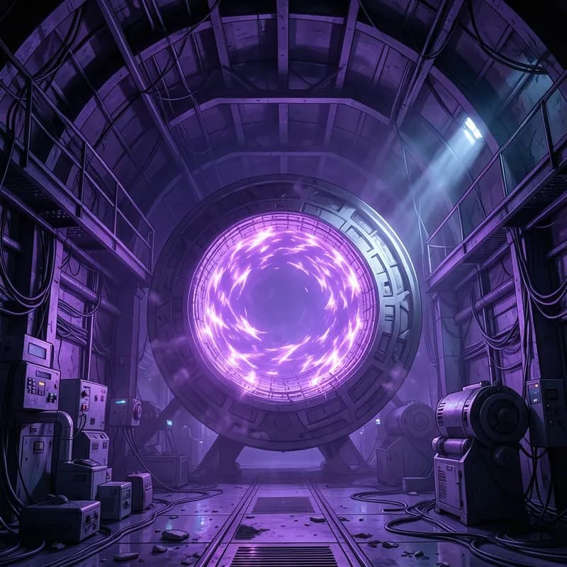 Quantum Research Lab Sci-Fi interactive story — atmospheric illustration