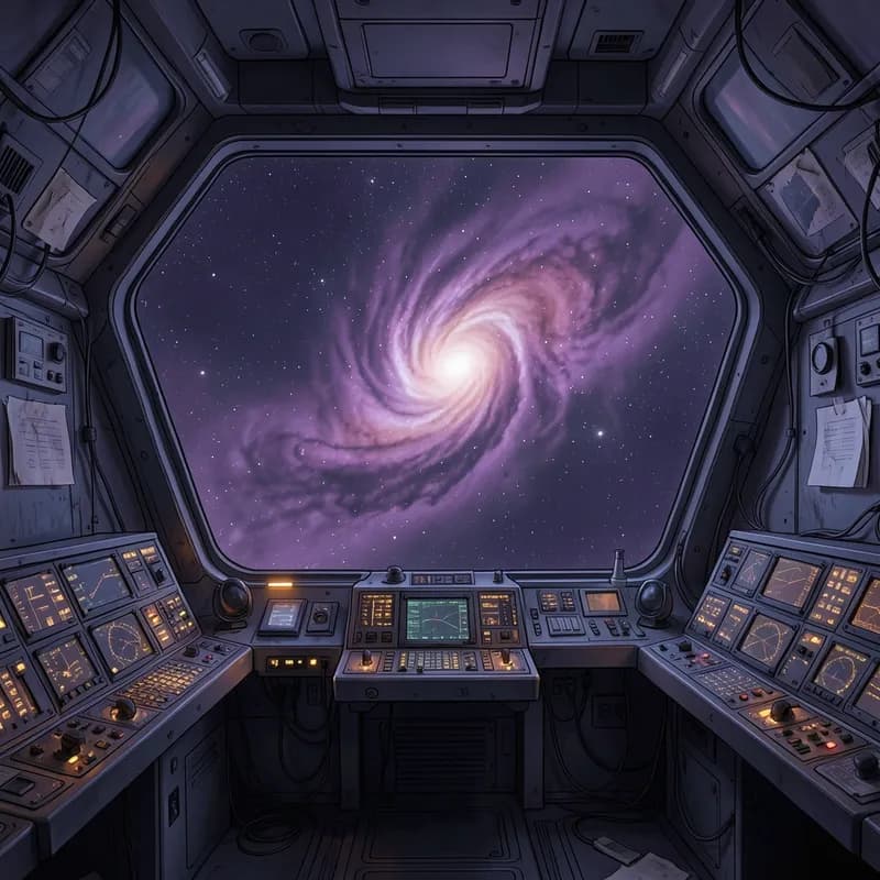 Rogue Captain Sci-Fi interactive story — atmospheric illustration