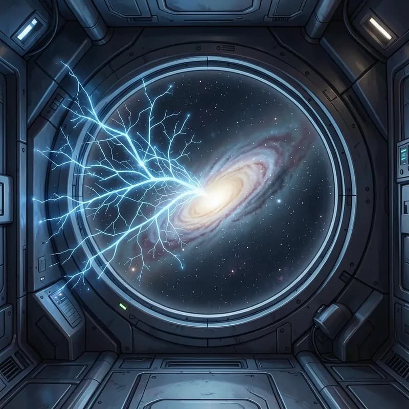 Sentient AI Sci-Fi interactive story — atmospheric illustration