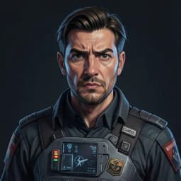 Saren Voss — Sci-Fi character portrait