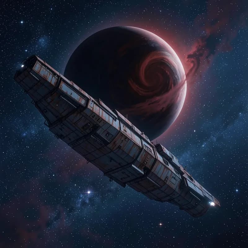 Stellar Expedition Sci-Fi interactive story — atmospheric illustration