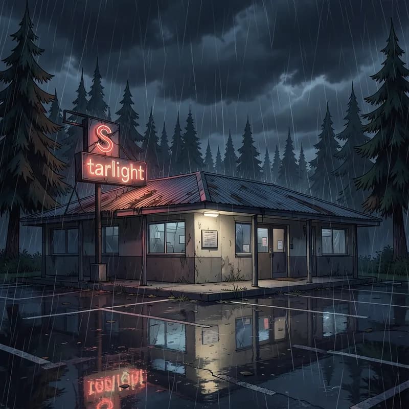 Remote Motel Slasher interactive story — atmospheric illustration