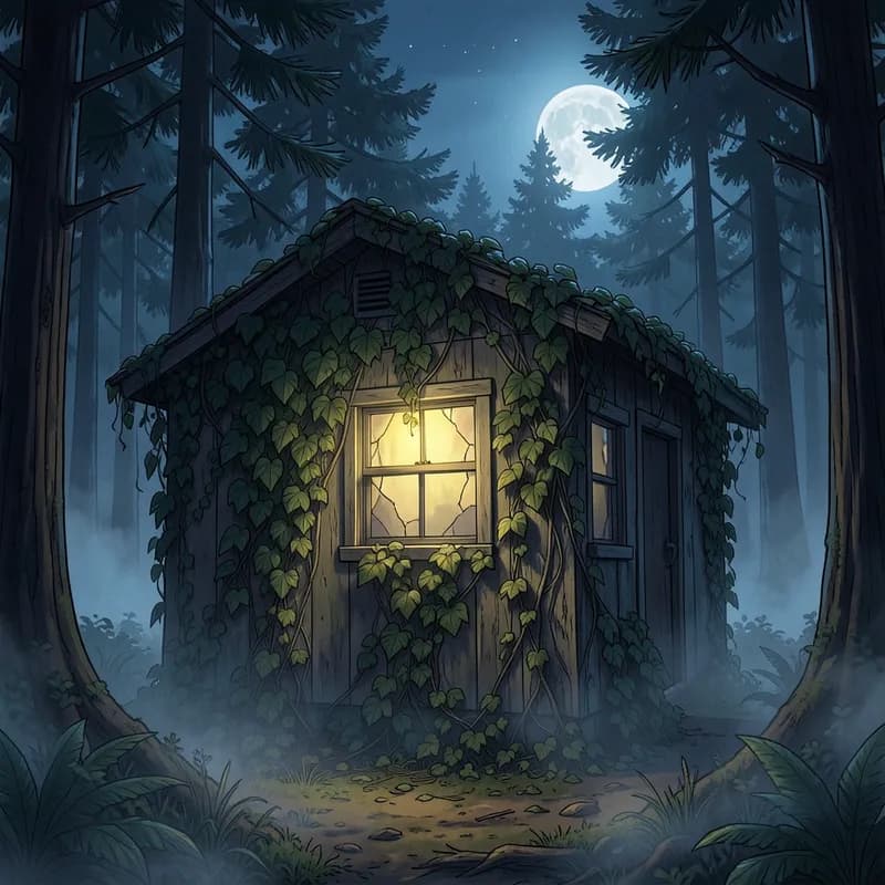 The Scream Queen Slasher interactive story — atmospheric illustration
