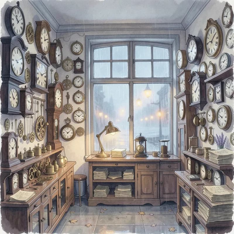 Vintage Shop Treasures Slice of Life / Cozy interactive story — atmospheric illustration