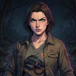 Hanae — Solarpunk character portrait