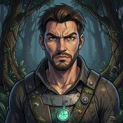 Jiro — Solarpunk character portrait