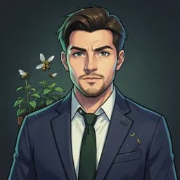Hideo — Solarpunk character portrait