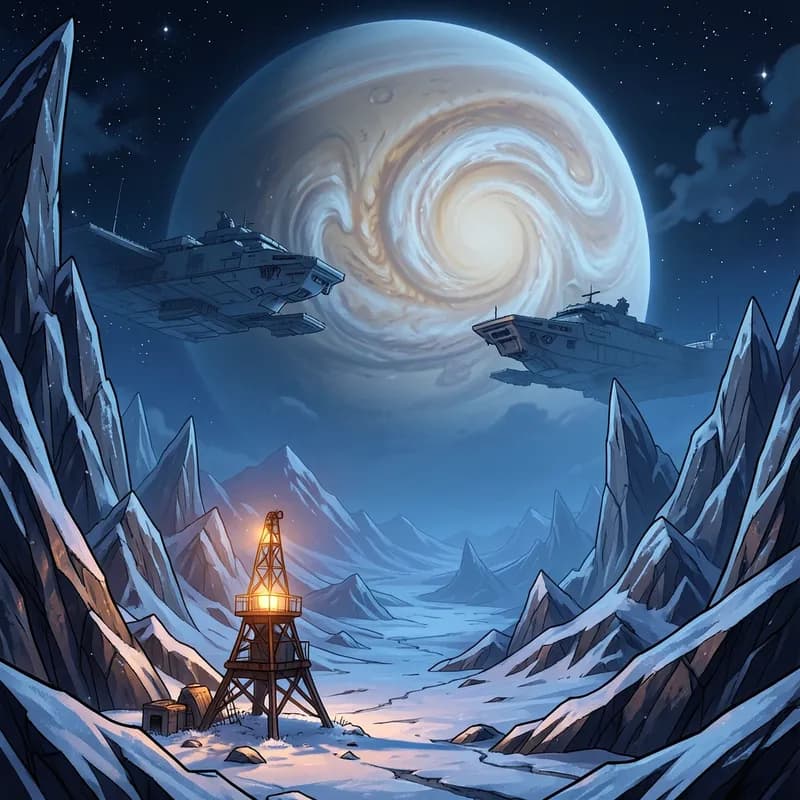 Colony Independence Space Opera interactive story — atmospheric illustration