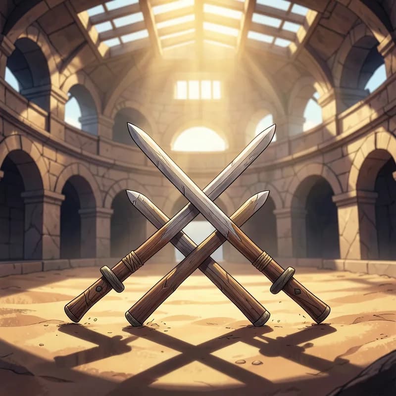 Gladiator Lovers Sports Romance interactive story — atmospheric illustration