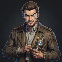 Arthur Pendergast — Steampunk character portrait