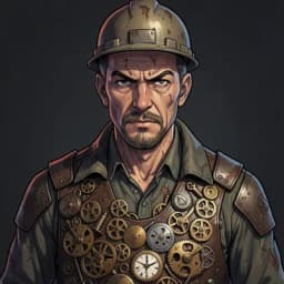 Silas Vane — Steampunk character portrait