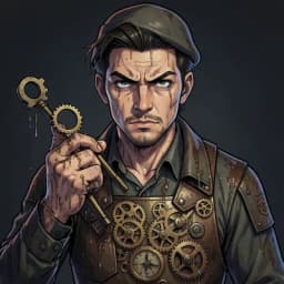Silas Vane — Steampunk character portrait