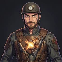 Silas Vane — Steampunk character portrait