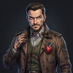 Silas Vane — Steampunk character portrait