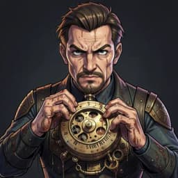 Silas Vane — Steampunk character portrait