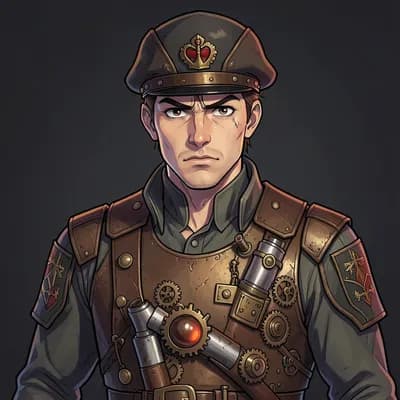 Silas Vane — Steampunk character portrait