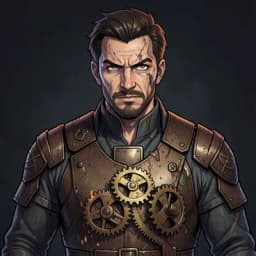 Silas Vane — Steampunk character portrait